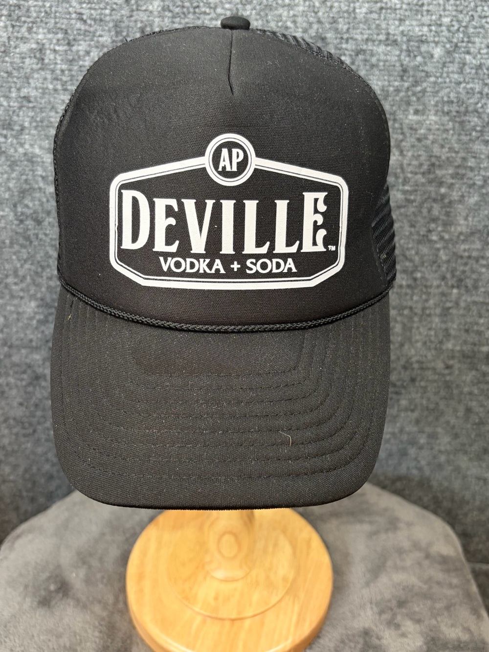 Unisex Deville Vodka + Soda Black Trucker Hat